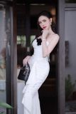  Váy Mooris trắng ôm body hoa đen MAEL FEMME 