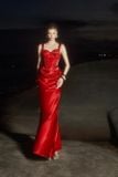  Set đỏ Chiara gồm áo và chân váy lụa dài MAEL FEMME 