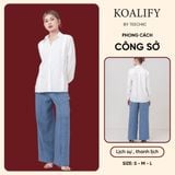  Quần Đũi Lụa Linen Màu Xanh Koalify By Teechic Dáng Suông Cạp Chun Thoải Mái Thanh Lịch Dễ Phối Đồ 