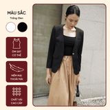  Áo Thun Hai Dây Cổ Vuông Koalify By Teechic Màu Đen & Trắng Chất Vải Co Giãn Tôn Dáng Dễ Phối Đồ 