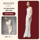 Váy Ren Suông Đính Hoa Kèm Đầm Lót Màu Be Koalify By Teechic Dáng Suông Họa Tiết Hoa 3D Thanh Lịch Thời Thượng 