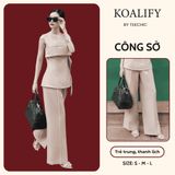  Quần Dài Nâu Koalify By Teechic Cao Cấp Dáng Suông Thời Trang Công Sở 