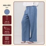  Quần Đũi Lụa Linen Màu Xanh Koalify By Teechic Dáng Suông Cạp Chun Thoải Mái Thanh Lịch Dễ Phối Đồ 