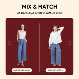  Quần Đũi Lụa Linen Màu Xanh Koalify By Teechic Dáng Suông Cạp Chun Thoải Mái Thanh Lịch Dễ Phối Đồ 