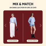  Áo Sơ Mi Dài Tay Nữ Sọc Xanh Phối Viền Cổ Trắng Basic Koalify By Teechic Thanh Lịch Thời Trang Công Sở 