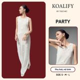  Váy Ren Suông Đính Hoa Kèm Đầm Lót Màu Be Koalify By Teechic Dáng Suông Họa Tiết Hoa 3D Thanh Lịch Thời Thượng 