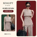  Áo Bèo Cúp Nâu Koalify By Teechic Cao Cấp Dáng Suông Ôm Nhẹ Thời Trang Công Sở 