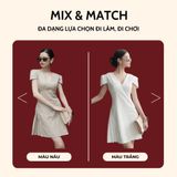  Đầm Tulip Xanh Denim và Trắng Đen Nâu Chiết Eo Tôn Dáng Koalify By Teechic Váy Xòe Nữ Tính Thanh Lịch Thời Trang Công Sở 