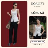  Áo Hai Túi Hộp Trắng Koalify By Teechic Form Rộng Xẻ Tà Dễ Phối Đồ Công Sở Thanh Lịch 