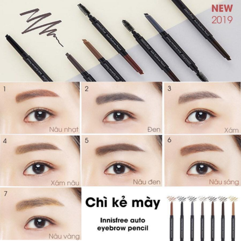 Chì Kẻ Mày Innisfree Auto Eyebrow Pencil #04 Ash Brown