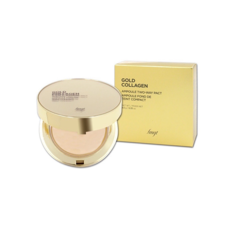 Phấn Nền Che Khuyết Điểm The Face Shop Gold Collagen Ampoule Two-Way Pact 201