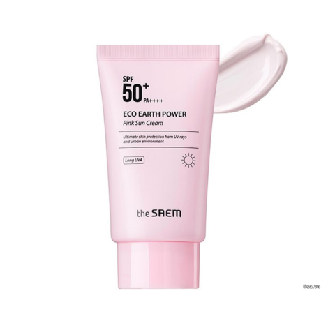 Kem Chống Nắng The Saem Eco Earth Pink Sun Cream Spf50+ Pa++++ 50G - Phiên Bản Giới Hạn