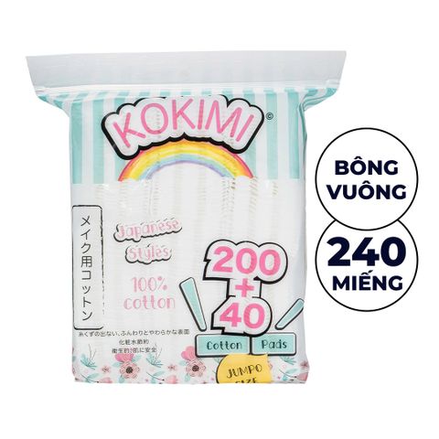 Bông Tẩy Trang Kokimi Japanese Styles 210Pcs