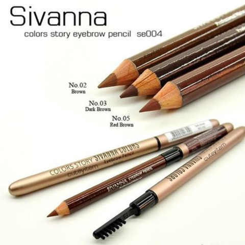 Chì Mày Sivanna Colors Colors Story Eyebrow Pencil #02 Golden Brown