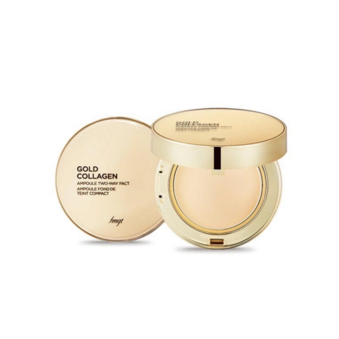 Phấn Nền Che Khuyết Điểm The Face Shop Gold Collagen Ampoule Two-Way Pact 201