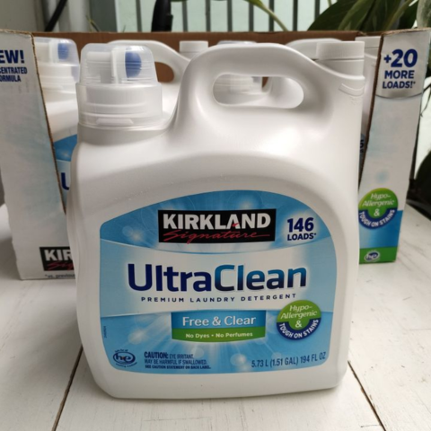 Nước Giặt Kirkland Signature Ultra Clean Free & Clear Can 5.73L