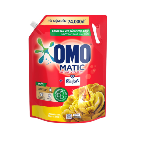 Omo Nước Giặt Comfort Tinh Dầu Thơm Cửa Trên 3.6Kg