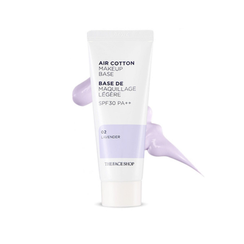 Kem Lót The Face Shop Air Cotton Make Up Base Spf30 Pa++ 35Gr #02. Lavender