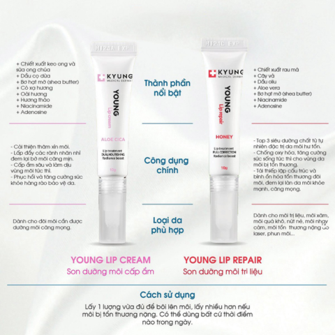 Son Dưỡng Môi Young Lip Cream & Repair Kyung Lab