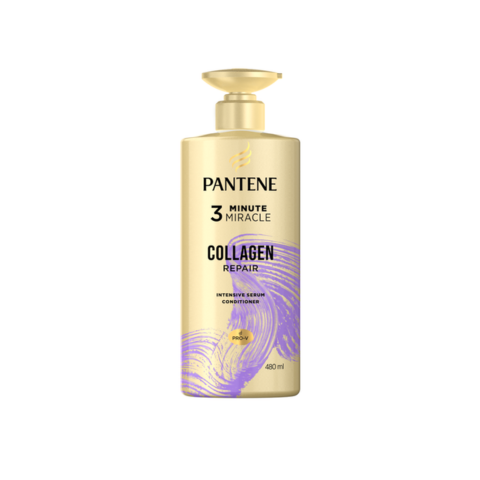 Kem Xả Pantene 3 Phút Diệu Kỳ Phục Hồi Tóc Hư Tổn 480ml 3 Minute Miracle Collagen Repair Intensive Serum Conditioner