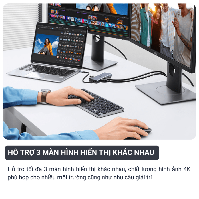 Cáp USB-C All In One Dual HDMI 4K/60Hz Ugreen 9 In 1 90119