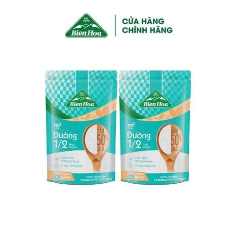  Combo 2 túi Đường 1/2 Giảm 50% Calo Biên Hòa 500gr/túi 