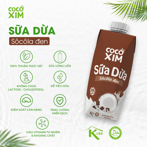  Sữa dừa Sôcôla đen Cocoxim 330ml 