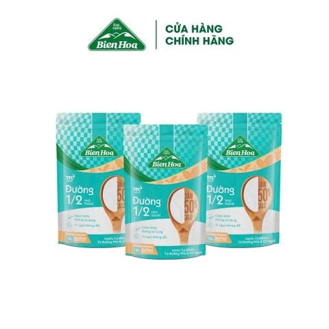  Combo 3 túi Đường 1/2 Giảm 50% Calo Biên Hòa 500gr/túi 