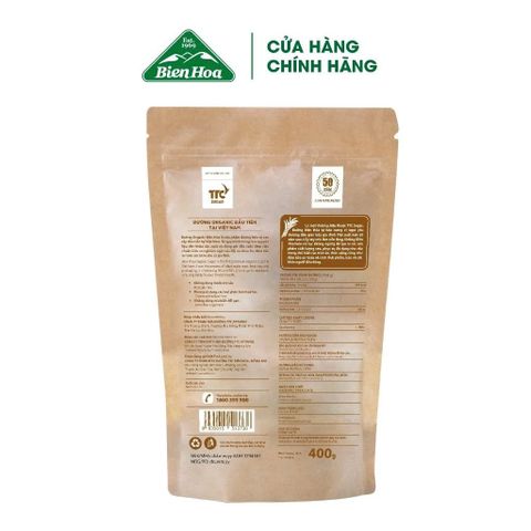  Combo 2 Đường Organic Biên Hòa túi 400g/túi 