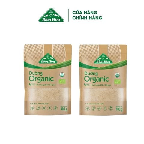  Combo 2 Đường Organic Biên Hòa túi 400g/túi 