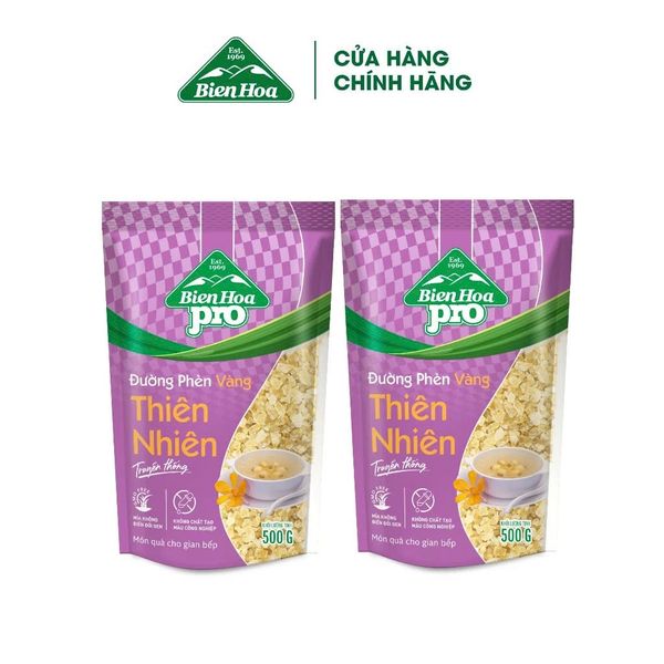  Combo 2 Đường Phèn Vàng Thiên Nhiên 500g/túi 
