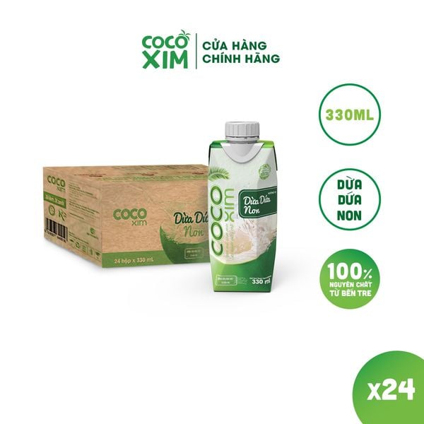  Thùng 24 Hộp Nước dừa đóng hộp Cocoxim dừa dứa non 330ml/Hộp 