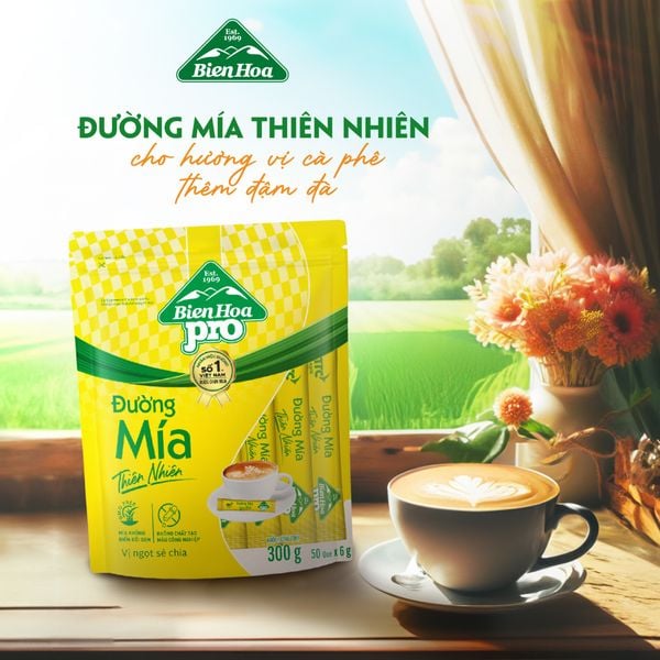  Combo 3 túi Đường Mía Thiên Nhiên Biên Hòa 6g (túi 300g)/túi 