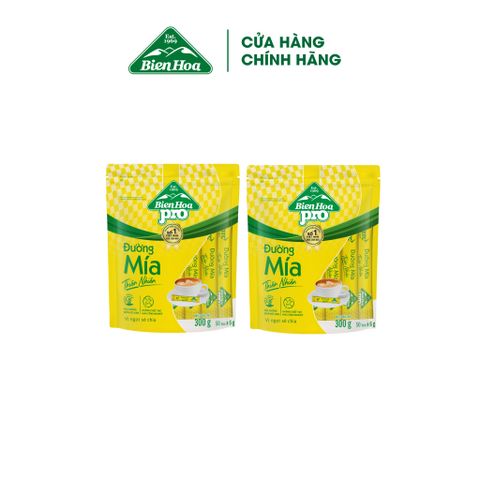 Combo 2 túi Đường Mía Thiên Nhiên Biên Hòa 6g (túi 300g)/túi 