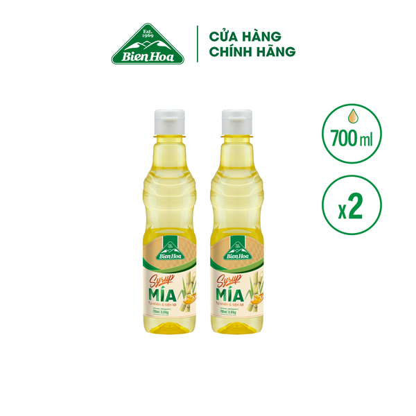  Combo 2 Chai Syrup Mía Biên Hòa 700ml/Chai 