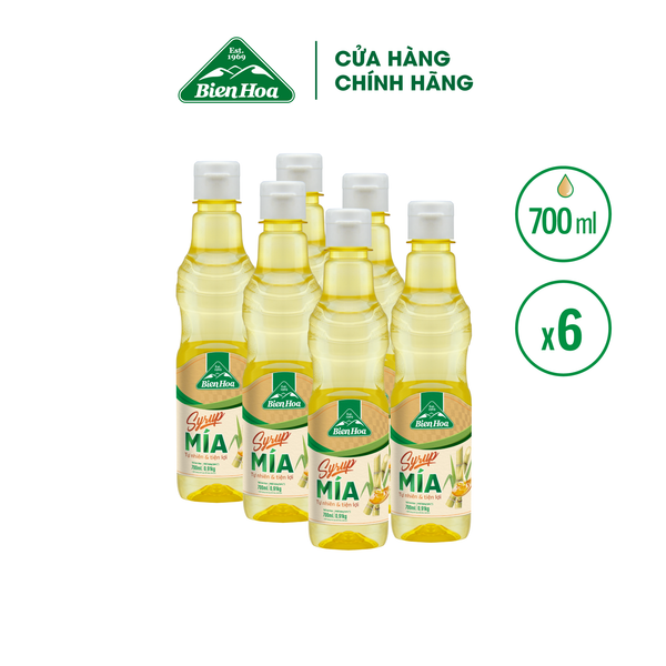  Combo 6 Chai Syrup Mía Biên Hòa 700ml /Chai 