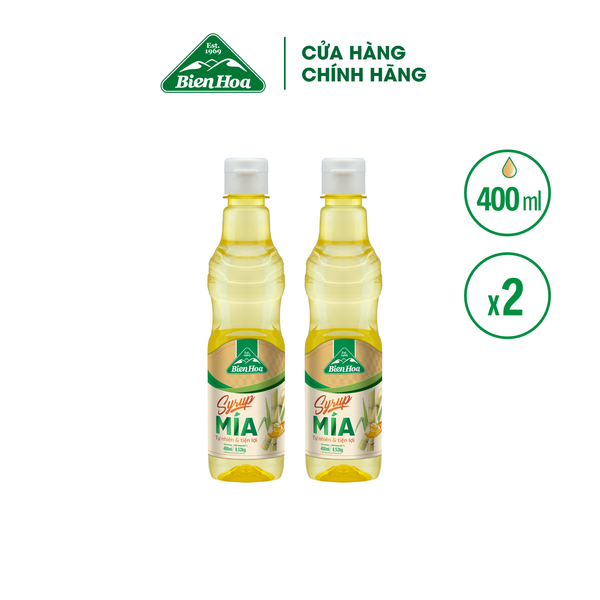  Combo 2 chai Syrup Mía Biên Hòa 400ml/Chai 