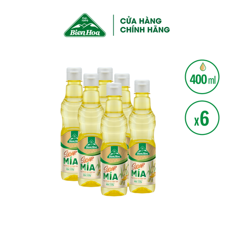  Combo 6 chai Syrup Mía Biên Hòa 400ml/Chai 
