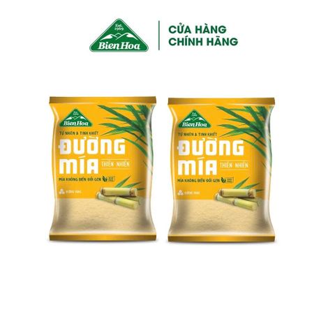  Combo 2 Đường mía thiên nhiên Biên Hòa 1kg/túi 