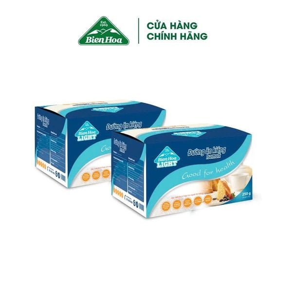  Combo 2 Đường Biên Hòa ăn kiêng Isomalt 5g/gói (50 gói/hộp 250g)/túi 