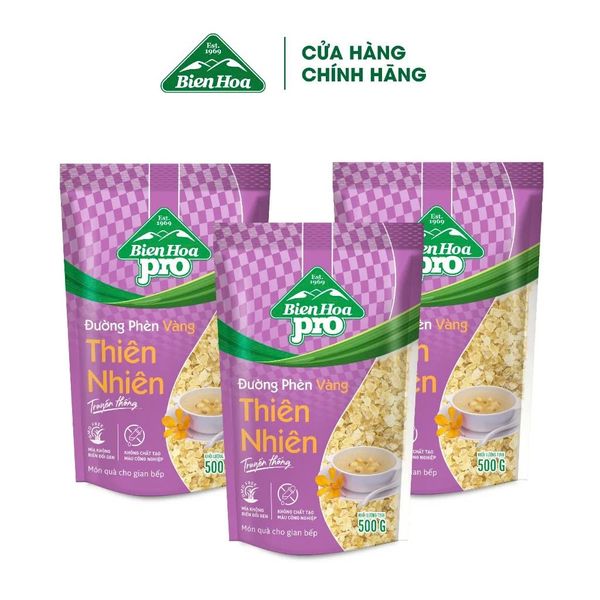  Combo 3 Đường Phèn Vàng Thiên Nhiên 500g/túi 