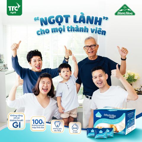  Combo 3 Đường ăn kiêng Isomalt 5g (hộp 250g)/túi 