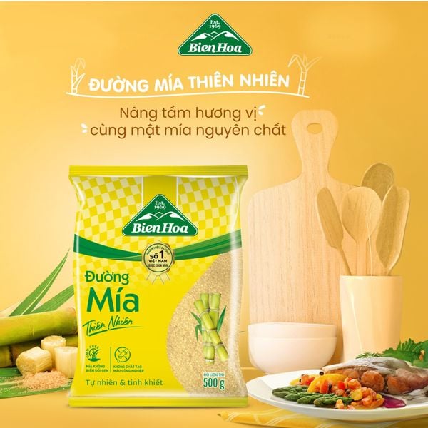  Combo 2 túi Đường Mía Thiên Nhiên Biên Hòa 500g/túi 