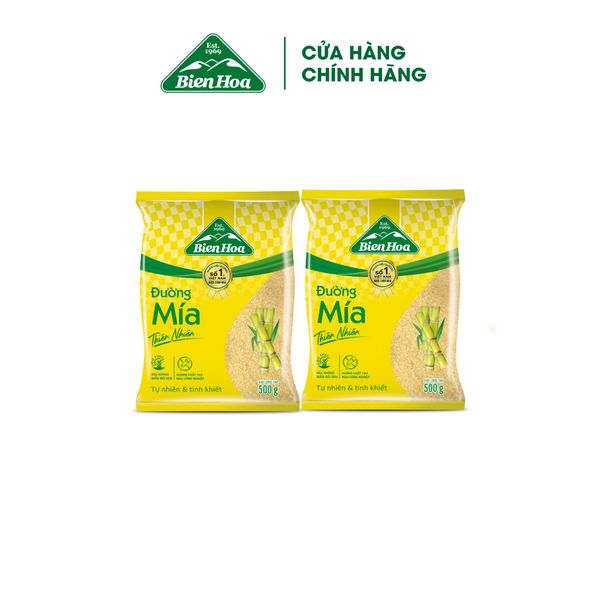  Combo 2 túi Đường Mía Thiên Nhiên Biên Hòa 500g/túi 