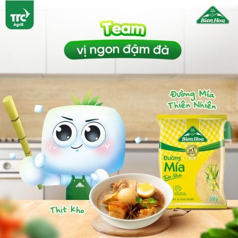  Combo 2 túi Đường Mía Thiên Nhiên Biên Hòa 500g/túi 