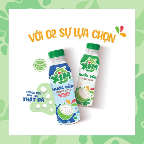 Thùng 24 chai nước dừa Xim Thạch Dừa Tươi 350 ml/chai 