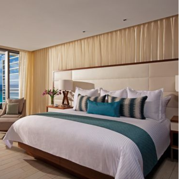 Chăn ga gối khách sạn trắng sọc 3cm - C50/T50 250TC