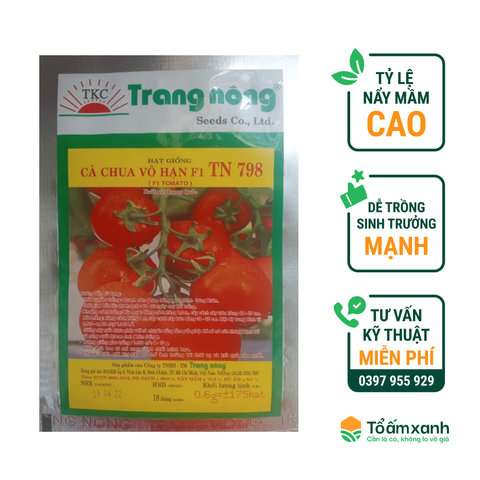 Hạt Giống Cà Chua Vô Hạn F1 TN 798 - Trang Nông 0.6 Gram