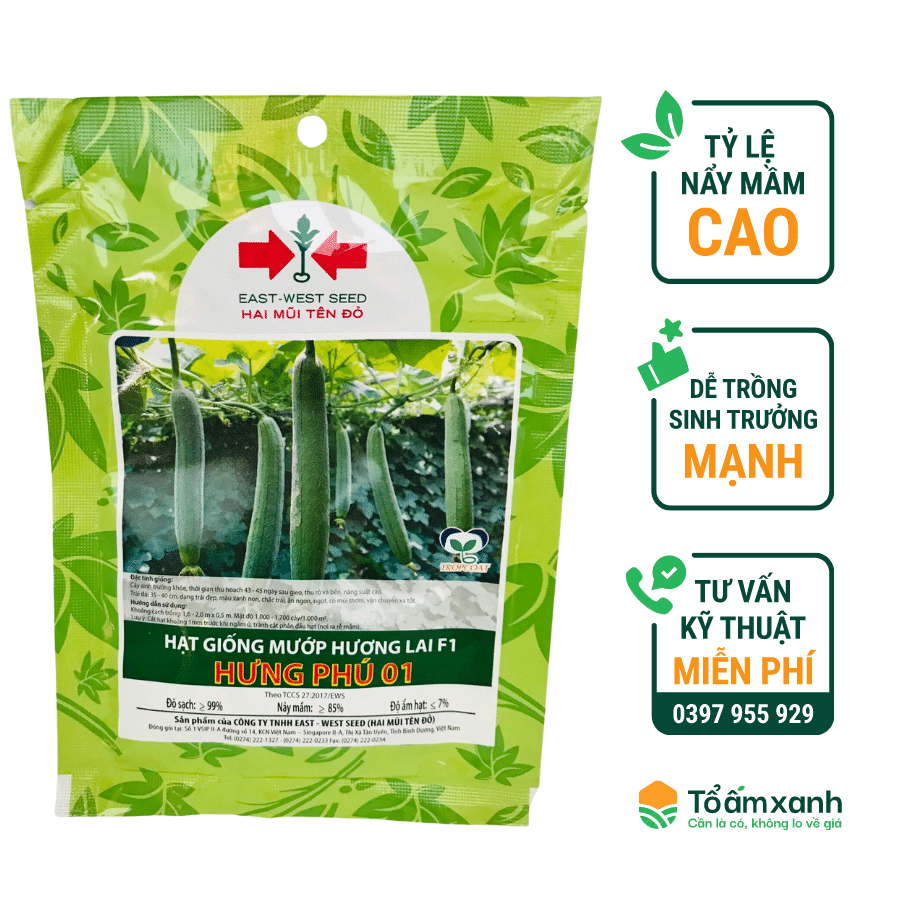 Hạt Giống Mướp Hương Lai F1 - Hưng Phú - Hai Mũi Tên