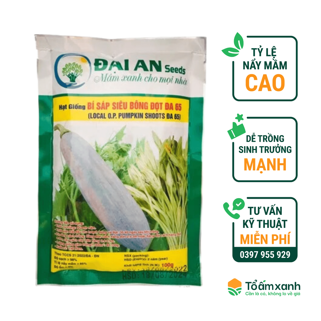 Hạt Giống Bí Sáp Siêu Bông Đọt ĐA 65